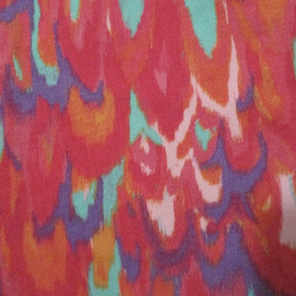 Bandolino capris, pinks, lavender, aqua, cotton stretch and pockets size 16 - Picture 6 of 8